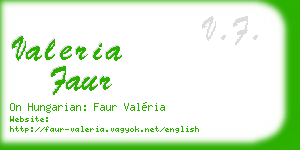 valeria faur business card